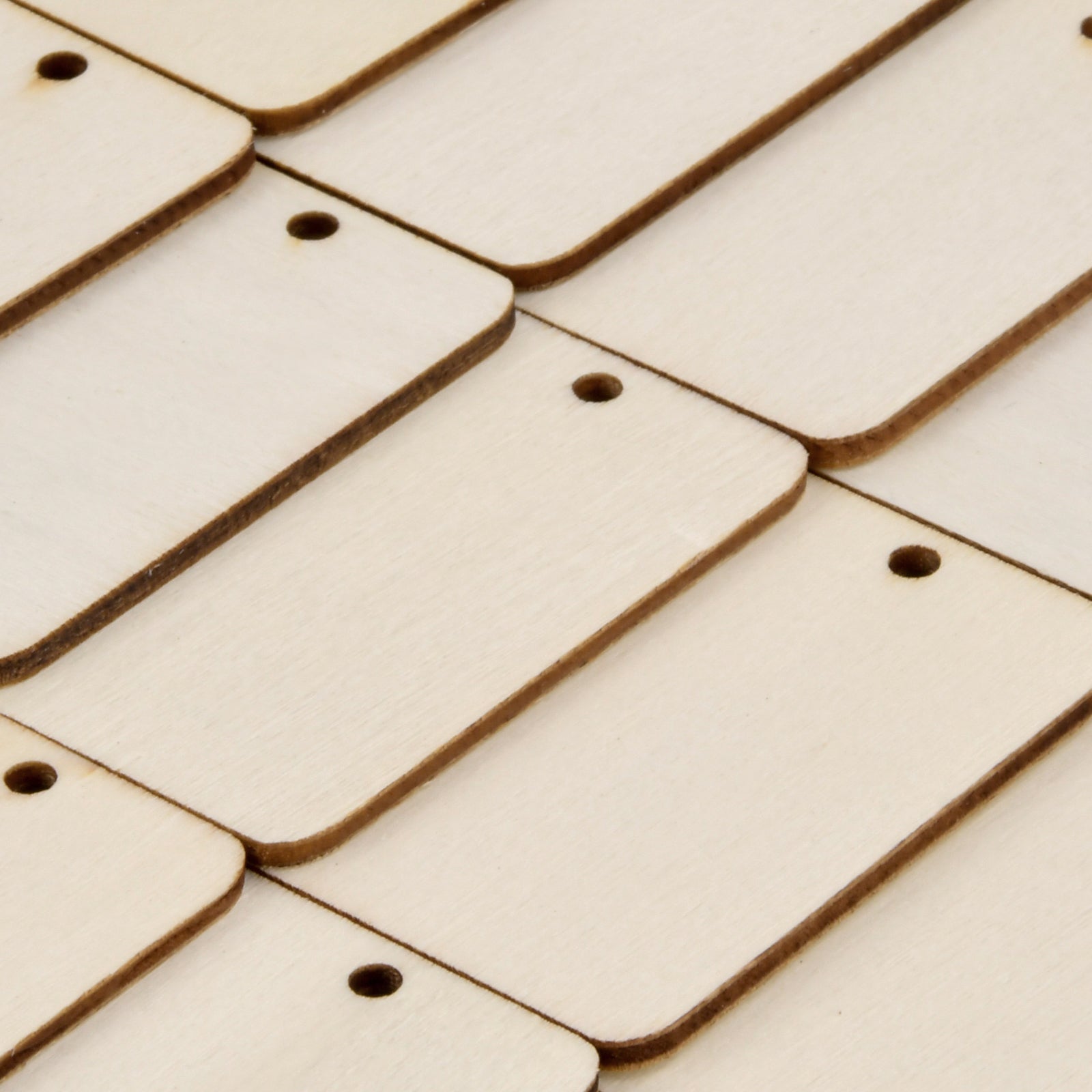 50pcs Wooden Labels Tags Wooden Slice Labels Wooden Blank Bookmarks