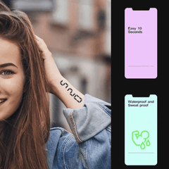 Flower Cat Tattoo Sticker Waterproof Temporary Tattoo