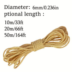 66ft Cat Scratching Rope 6mm Jute Sisal Hemp Furniture Protector