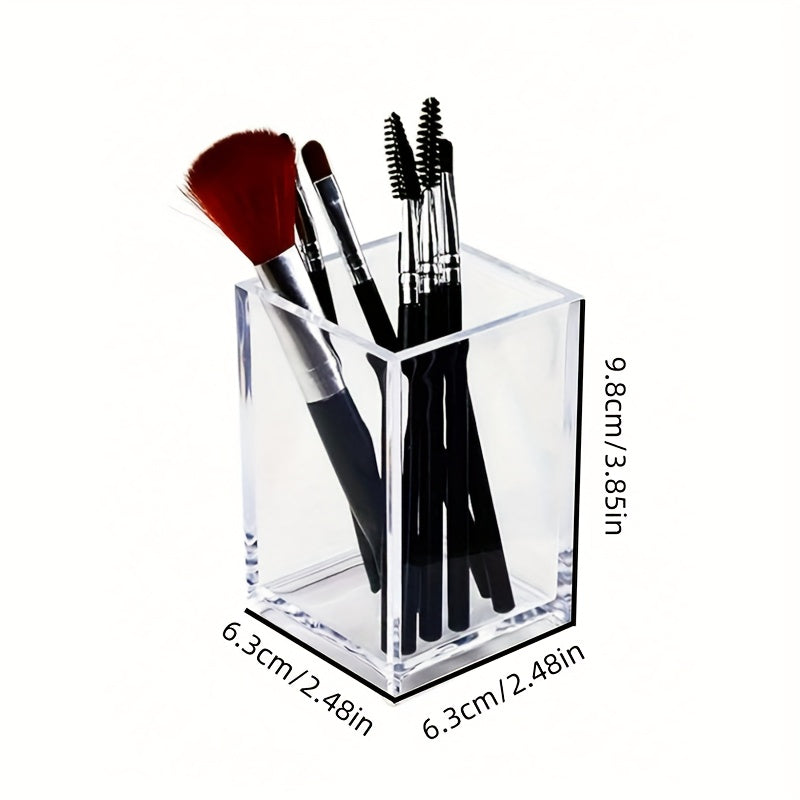 Transparent Acrylic Pen Holder for Desktop Organization