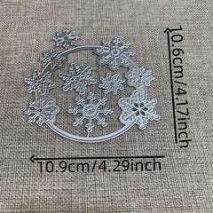 Snowflakes Circle Frame Metal Cutting Dies for Scrapbooking