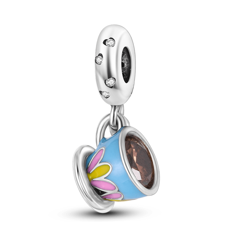 Red Wine Glass Charm Pendant Bead for Bracelet Necklace DIY Jewelry Gift