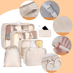 6 Pcs Travel Luggage Bags Dustproof Organizers Portable Organizers