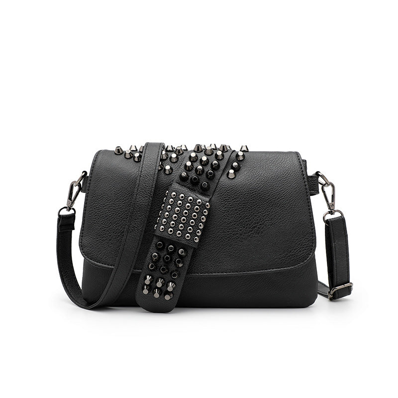 Gothic Skull Pattern Crossbody Bag Y2K Punk Flap Shoulder Bag