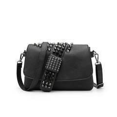 Gothic Skull Pattern Crossbody Bag Y2K Punk Flap Shoulder Bag