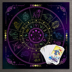 12 Constellations Tarot Tablecloth Astrology Oracle Pad