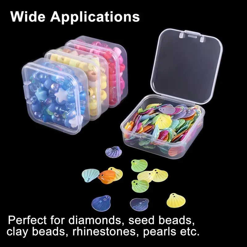 Clear Plastic Storage Box for Jewelry Beads Nail Art