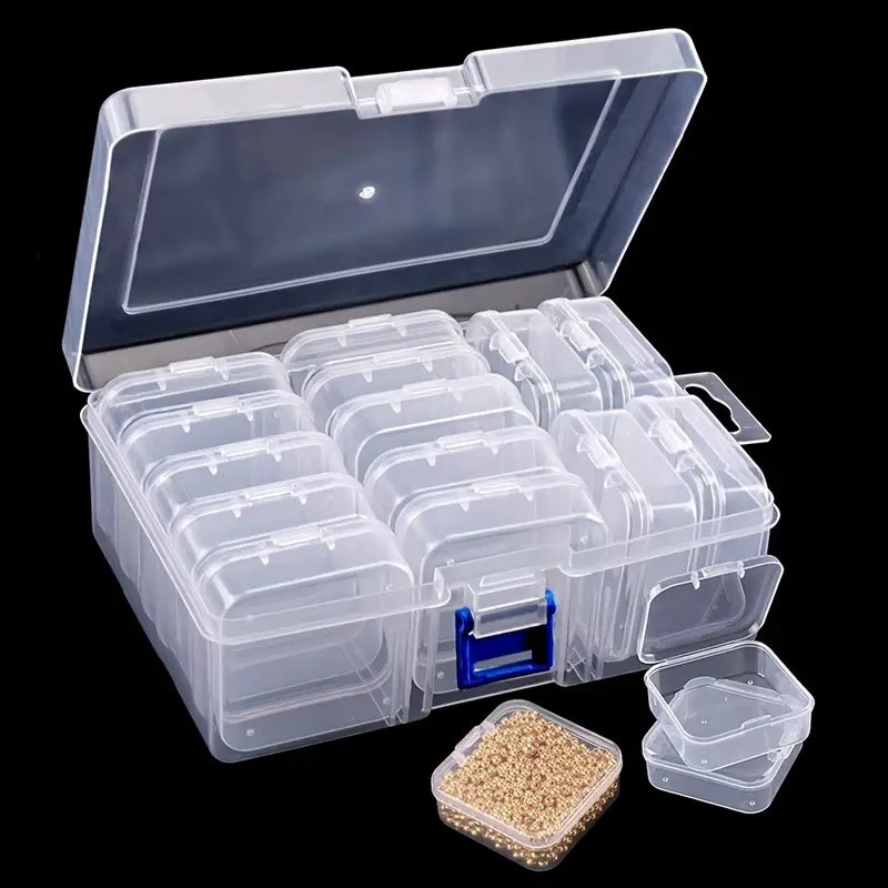 Clear Plastic Storage Box for Jewelry Beads Nail Art
