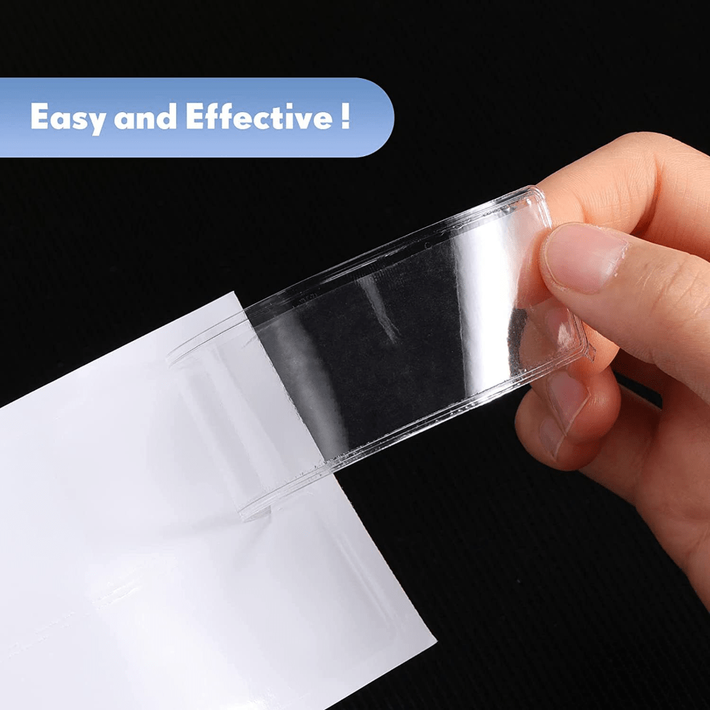 12pcs Waterproof Self Adhesive Label Bag PVC Sticker Bag