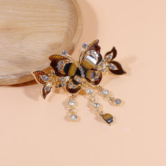 Vintage Rhinestone Tassel Claw Hair Clip
