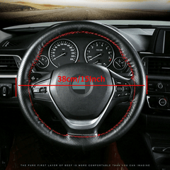 Soft Leather Braid Steering Wheel Cover Car Interior Accessories