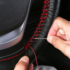 Soft Leather Braid Steering Wheel Cover Car Interior Accessories