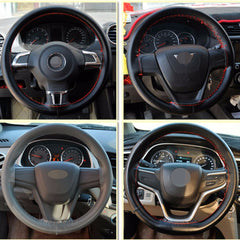 Soft Leather Braid Steering Wheel Cover Car Interior Accessories