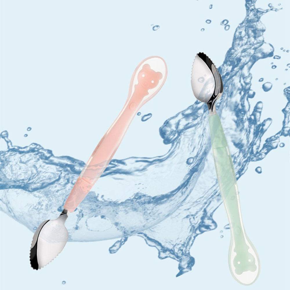 Double Headed Fruit Scraping Spoon Baby Utensils