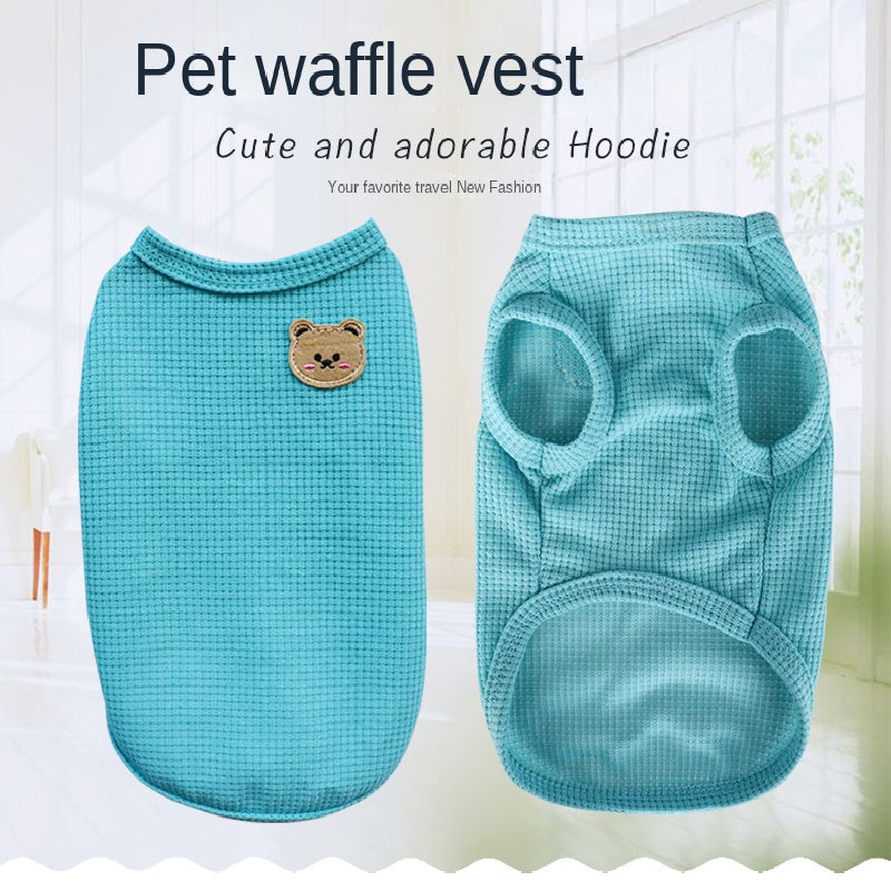 Waffle Pet Vest For Small Medium Dogs Spring And Summer Costume