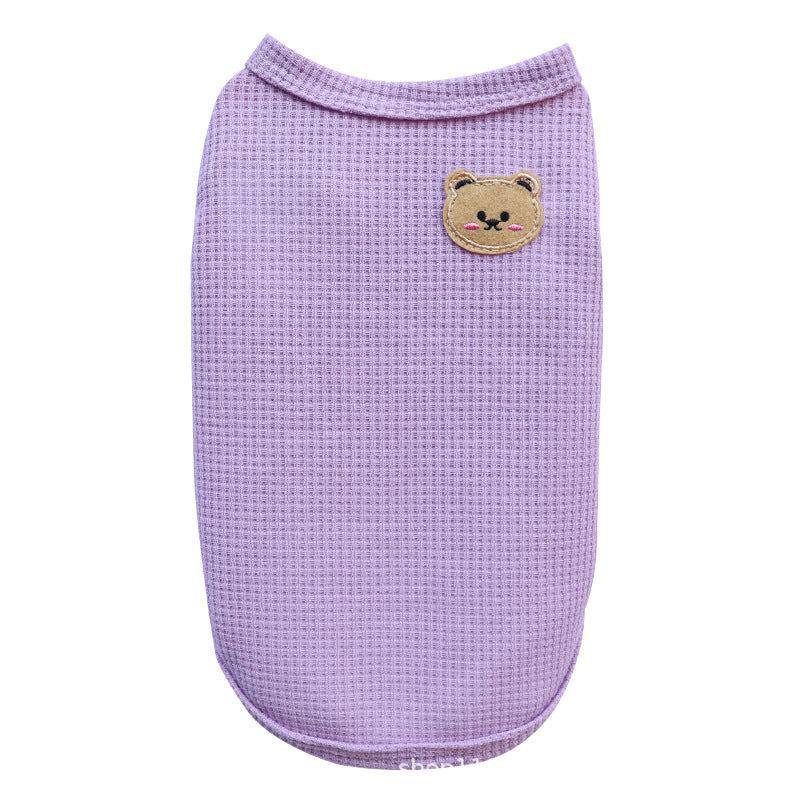 Waffle Pet Vest For Small Medium Dogs Spring And Summer Costume