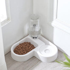 Multifunctional Pet Bowl with Automatic Water Bottle for Dogs and Cats