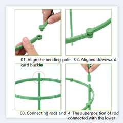 Adjustable Green Plant Support Stake for Garden - Metal Plant Trellis