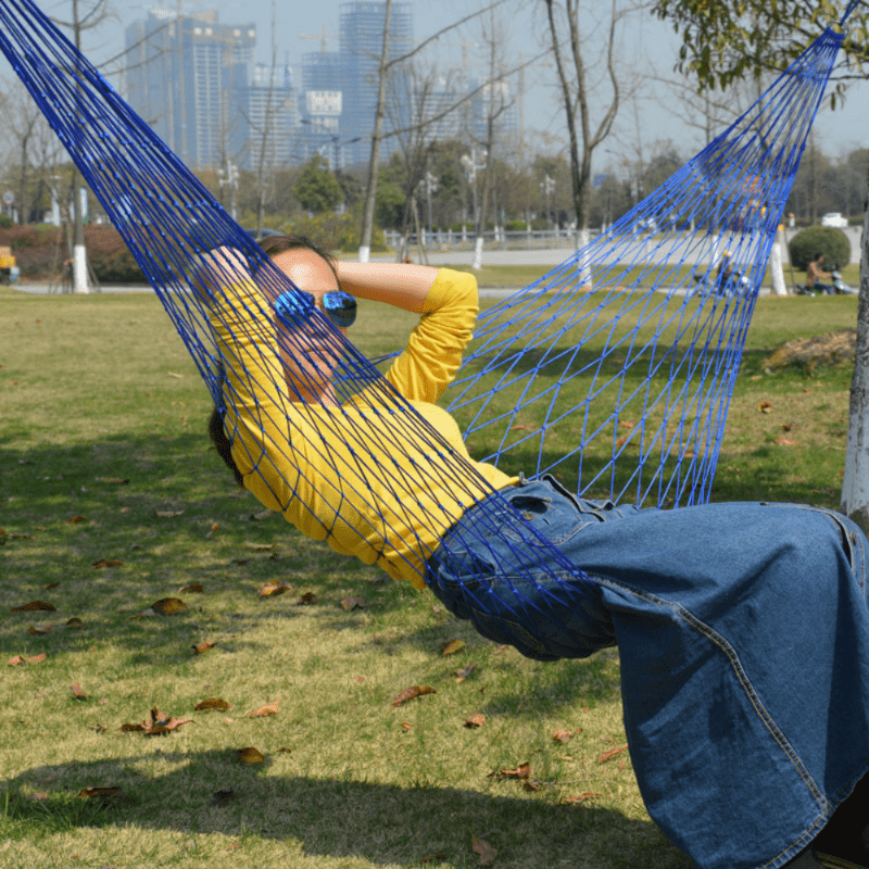Portable Nylon Net Hammock for Camping & Travel