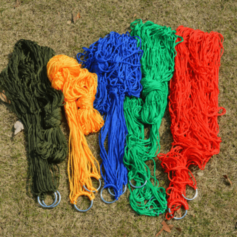 Portable Nylon Net Hammock for Camping & Travel