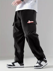 Classic Cargo Pants Men's Casual Drawstring Loose Straight Leg