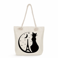 Cat Print Tote Bag Heavy Duty Reusable Shopping Bag
