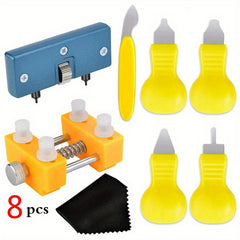 Adjustable Watch Repair Tool Kit - 8pcs Set for Watch Back Remover and Opener