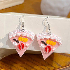 Simulation Mini Food Cake Fruit Hook Earrings Jewelry Gift