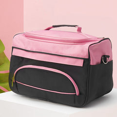 Large Capacity Colorblock Cosmetic Handbag Lightweight Portable Bag