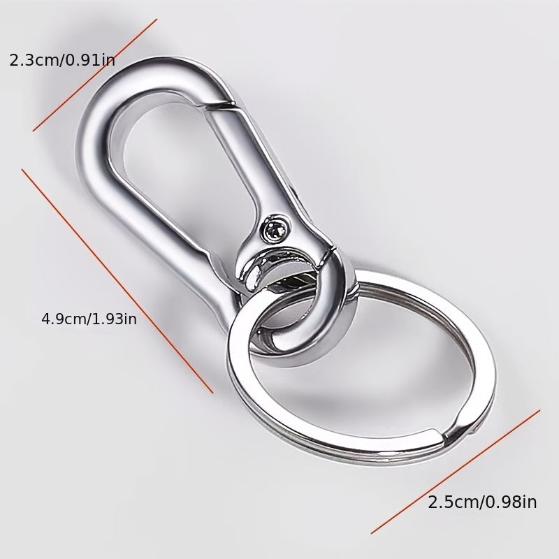 5pcs Small Stainless Steel Keychains Metal Keyrings Key Holder