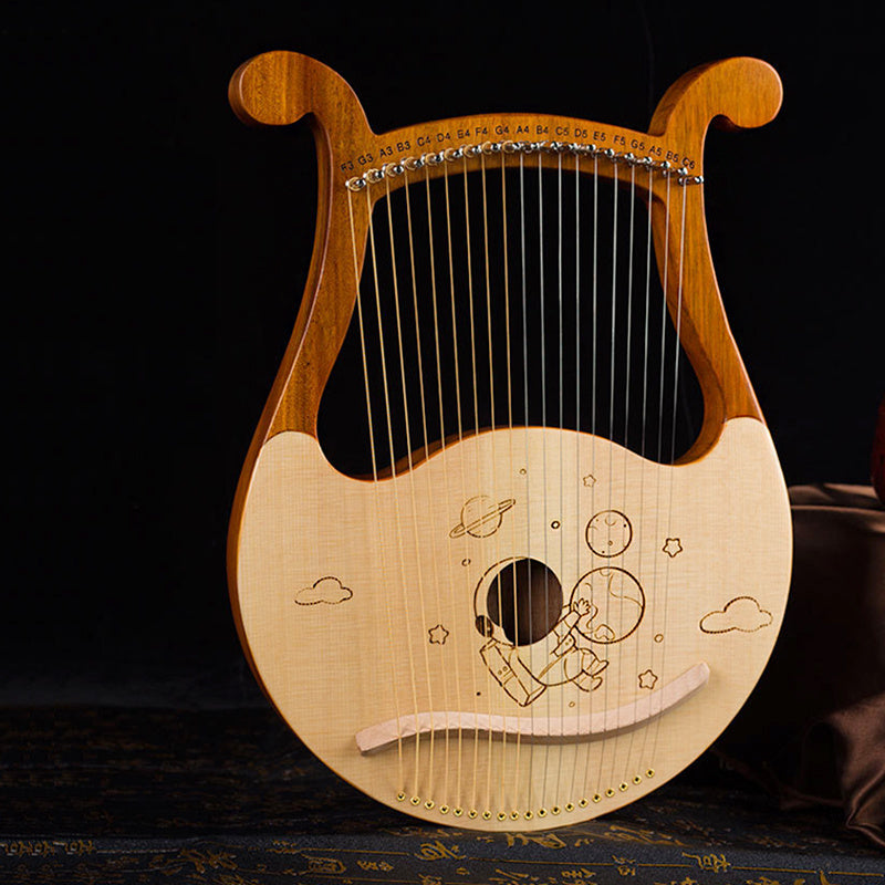 19-String Portable Small Harp Lyre Harp Konghou Instrument