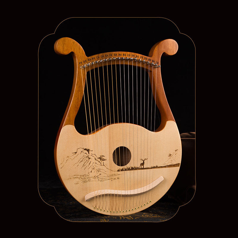 19-String Portable Small Harp Lyre Harp Konghou Instrument