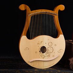 19-String Portable Small Harp Lyre Harp Konghou Instrument