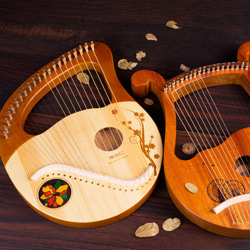 19-String Portable Small Harp Lyre Harp Konghou Instrument