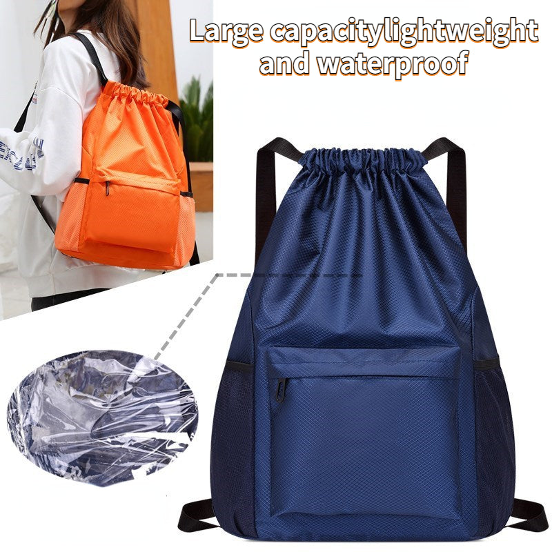 Waterproof Drawstring Backpack Lightweight Sports Gym Shoulder Bag