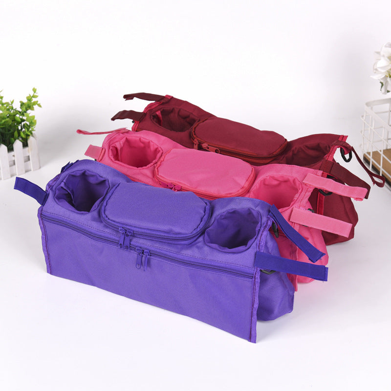 Universal Baby Stroller Storage Bag with Bottle Holder