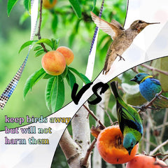 2pcs Bird Scare Tape Reflective Holographic Pigeon Repellent Tape