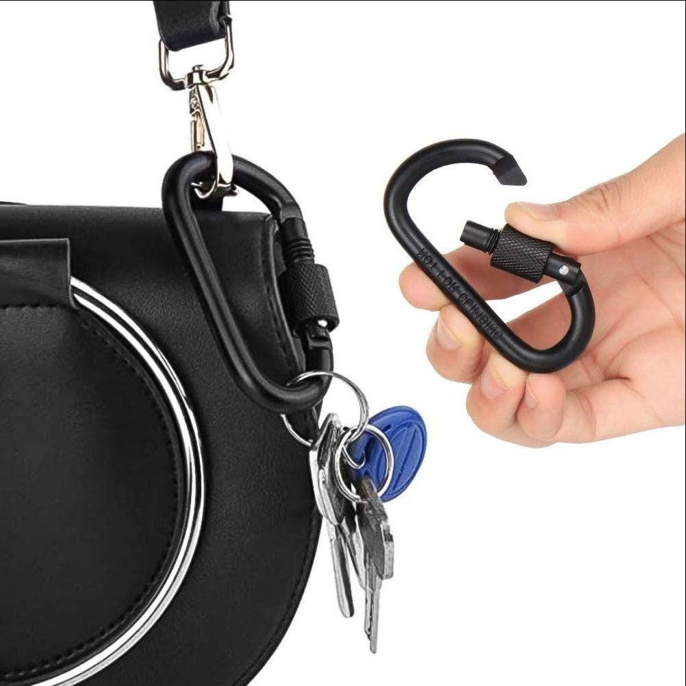 Set of 5 Screw Lock Carabiners for Climbing and Hiking