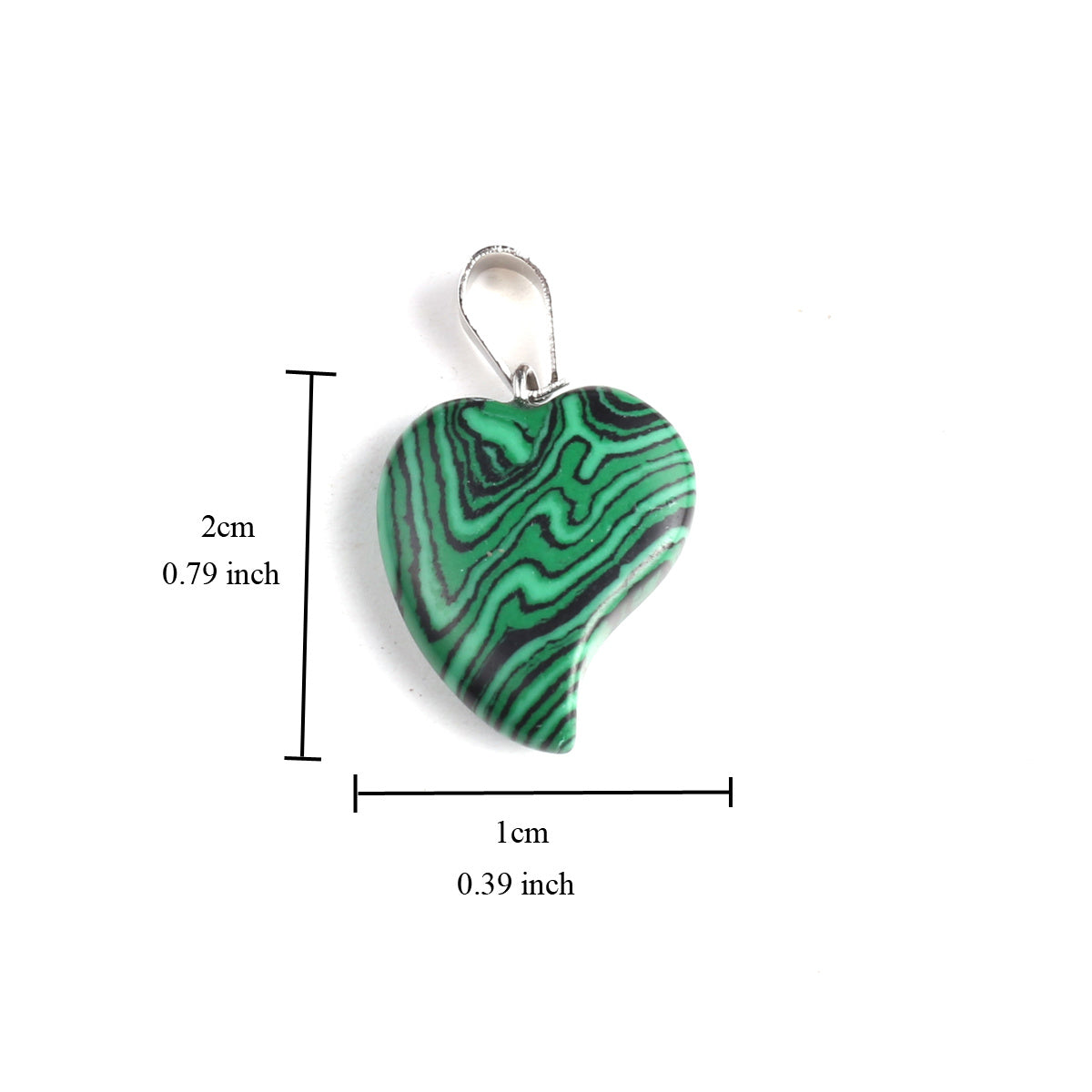 10pcs Natural Stone Heart Charms for DIY Jewelry Making