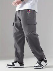 Cargo Pants Men Casual Loose Fit Drawstring Joggers Spring Summer