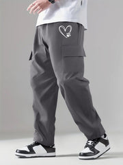 Cargo Pants Men Casual Loose Fit Drawstring Joggers Spring Summer