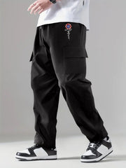 Cargo Pants Men Casual Loose Fit Drawstring Joggers Spring Summer