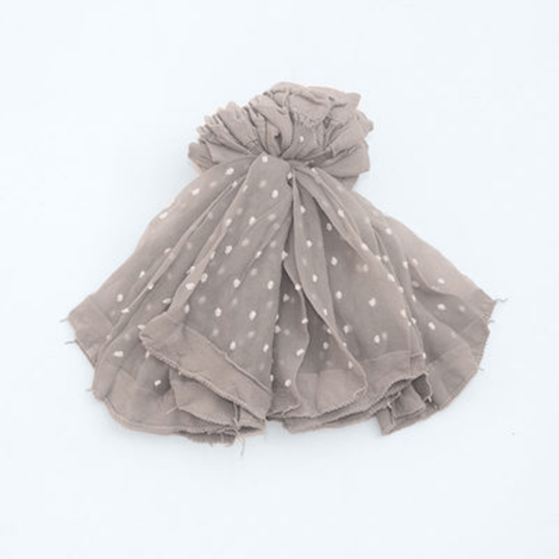 Girls Dot Transparent Silk Crew Socks for Summer
