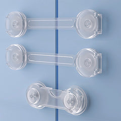 5PCS Cabinet Locks Strap Drawer Lock Anti Opening Refrigerator Lock