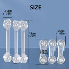 5PCS Cabinet Locks Strap Drawer Lock Anti Opening Refrigerator Lock