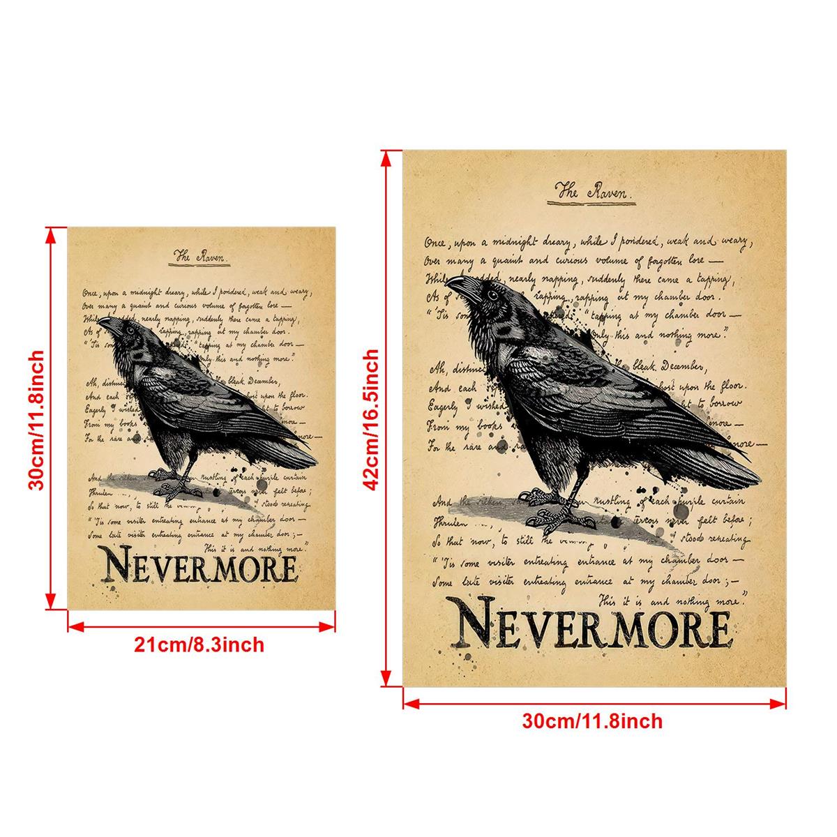 Retro Gothic Canvas Wall Art Creepy Poetry Poem Wall Art