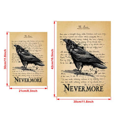Retro Gothic Canvas Wall Art Creepy Poetry Poem Wall Art