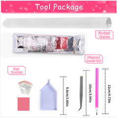 Large Flocked Canvas with 35 Tools for Painting