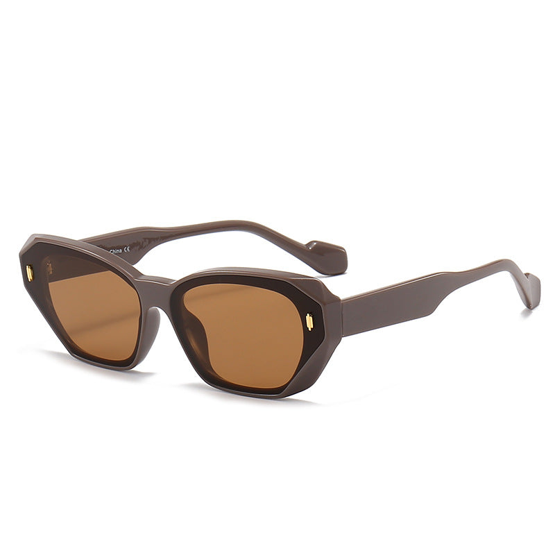 Geometric Cat Eye Sunglasses Anti Glare UV400 Sun Shades