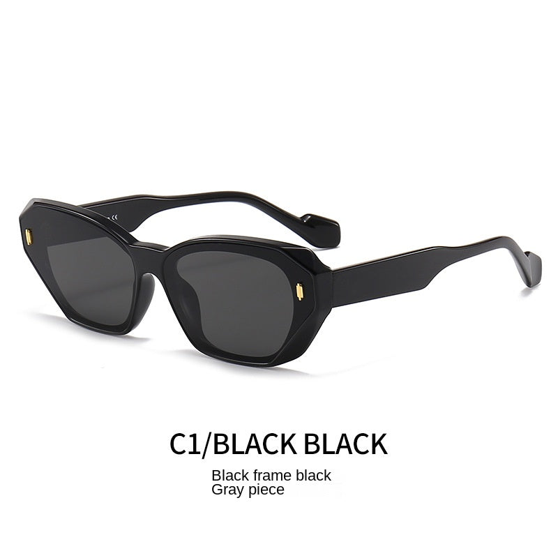 Geometric Cat Eye Sunglasses Anti Glare UV400 Sun Shades